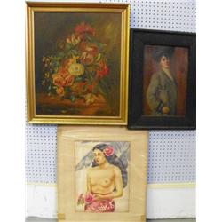 Lot of 3 paintings