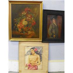 Lot of 3 paintings