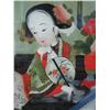 Image 2 : Pair 19th c. reverse paintings "Lady with Fan"