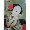 Image 3 : Pair 19th c. reverse paintings "Lady with Fan"
