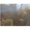 Image 2 : 19th c. oil painting "Woman Sitting in Kitchen"