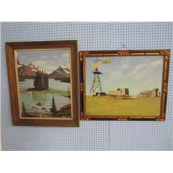 2 framed paintings by L. Kossman