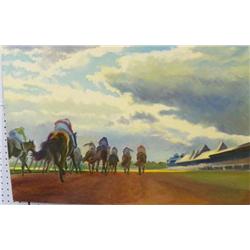 Oil painting attributed Robert Karsten, 1984