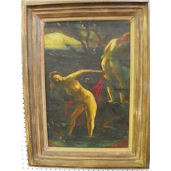 Oil painting  "Nude Bathers"