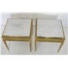 Image 2 : Pair brass & marble taboret tables