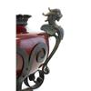 Image 2 : 19th c oil lamp base with scrolled iron legs
