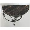 Image 2 : Marble top small iron console