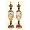 Image 1 : Pair cobalt Sevres covered urns signed Morantz