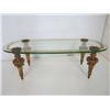 Image 1 : Gilt based glass top coffee table