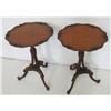 Image 2 : Pair of mahogany piecrust tables