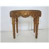 Image 1 : Gilt base glass top side table