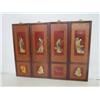 Image 2 : 4 hanging red lacquered panels