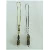 Image 1 : 2 jade necklaces with "Good Luck" symbols