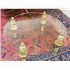 Image 2 : Gilt based 4 legged glass top coffee table