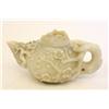 Image 1 : Carved white jade teapot