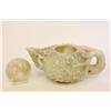 Image 2 : Carved white jade teapot