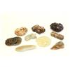 Image 1 : Group lot 9 jade & stone pieces