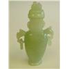 Image 1 : Pale green jade covered urn