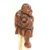 Image 2 : Ivory & wood scroll holder of "Monkeys"