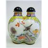 Image 2 : Double enamel snuff bottle with Birds & Flowers