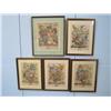 Image 1 : Group lot of 5 "Botanical" prints