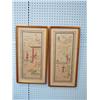 Image 1 : Pair Framed embroideries on silk