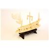 Image 7 : Ivory Chinese carving "Boat" on stand
