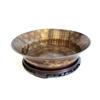 Image 1 : Scenicn brass bowl with calligraphy