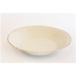 White porcelain plate  Lotus  pattern