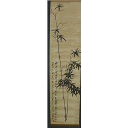 Chinese scroll of  Skinny Bamboo Tree 