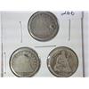 Image 1 : 3 SEATED LIBERTY DIMES 2 WITH HOLES