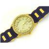 Image 2 : Kathy Van Zeeland Strap Watch w/ Crystal Bezel & Dial