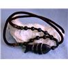 Image 1 : String Necklace with Colored Gemstone Pendant