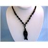 Image 2 : String Necklace with Colored Gemstone Pendant