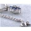 Image 2 : White Gold Necklace with Diamonds and Sapphires