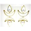 Image 2 : 14k Yellow Gold Earrings with Pearl