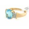 Image 2 : 14k Yellow Gold with Topaz and Diamonds