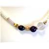 Image 2 : Pearl and Gemstone Necklace with Silver Clasp
