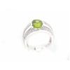 Image 3 : 18k White Gold Ring with Diamonds and Peridot