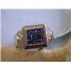 Image 3 : 18k White Gold Diamond Ring with Sapphire