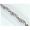 Image 2 : 10K Two-tone Gold, Diamond Bracelet