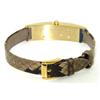 Image 2 : Milus 18K Gold Diamond,Enamel Leather Strap Watch
