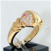 Image 2 : Bvlgari 18K Yellow Gold Ruby & Diamond Ring