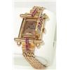 Image 2 : 14K Rose Gold Ruby & Diamond Watch From 1950
