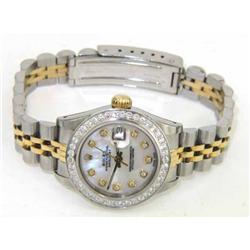 Rolex 18K Gold / Stainless Steel Diamond Ladies Watch