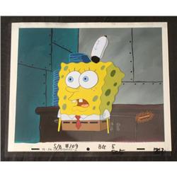 Scaredy Original Animation Cel Background SpongeBob