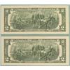 Image 2 : 2 Consec # 2003 A $2 Bills F Mint Atlanta Notes CU