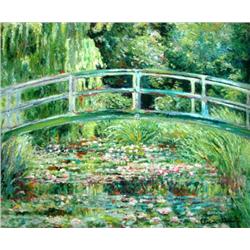 JapaneseBridgeby Monet Numbered Giclee 17x22 1/2 Canvas