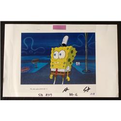 Production Original Cel SpongeBob Background Art Look