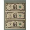 Image 1 : 3 Consec # 2003A $2 Notes G Mint Bills Chicago CU